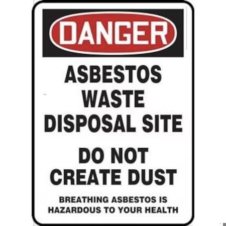 Accuform OSHA DANGER SIGN ASBESTOS WASTE MCAW195VP MCAW195VP